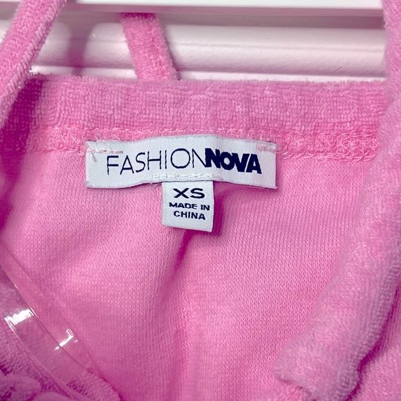 FASHION NOVA TERRY CLOTH PINK MINI DRESS - Picture 5 of 5